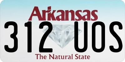 AR license plate 312UOS