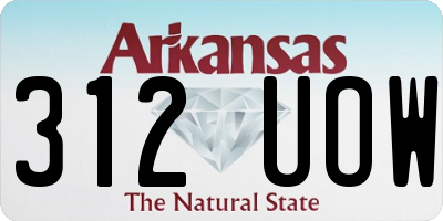 AR license plate 312UOW
