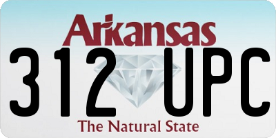 AR license plate 312UPC