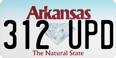 AR license plate 312UPD