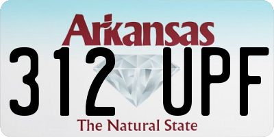 AR license plate 312UPF