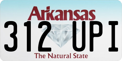 AR license plate 312UPI