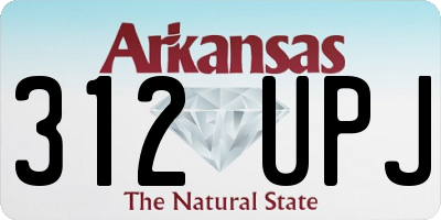 AR license plate 312UPJ