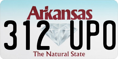 AR license plate 312UPO