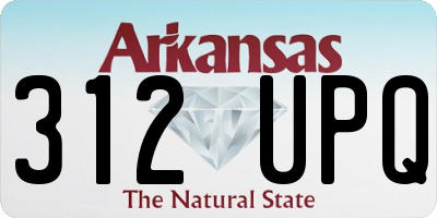 AR license plate 312UPQ
