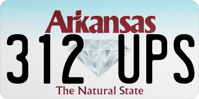 AR license plate 312UPS