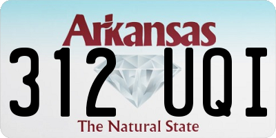 AR license plate 312UQI