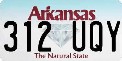 AR license plate 312UQY