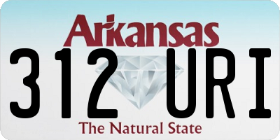 AR license plate 312URI