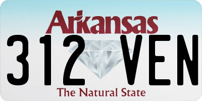 AR license plate 312VEN