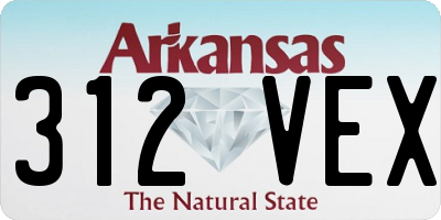 AR license plate 312VEX