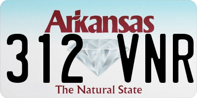 AR license plate 312VNR