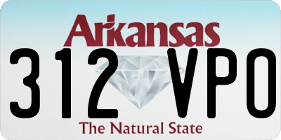 AR license plate 312VPO