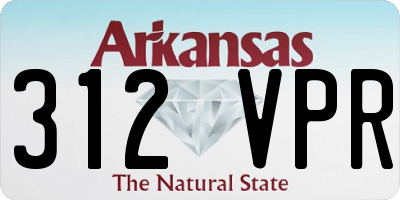 AR license plate 312VPR