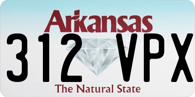 AR license plate 312VPX