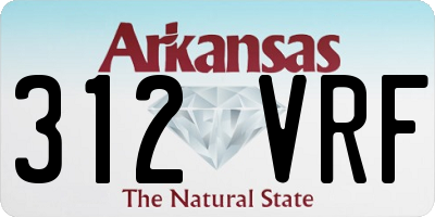 AR license plate 312VRF