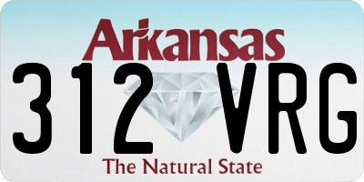 AR license plate 312VRG
