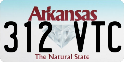 AR license plate 312VTC