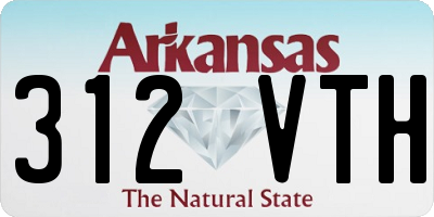 AR license plate 312VTH