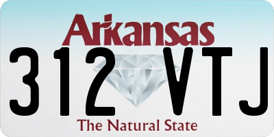 AR license plate 312VTJ