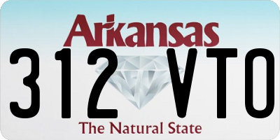 AR license plate 312VTO