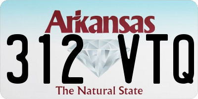 AR license plate 312VTQ