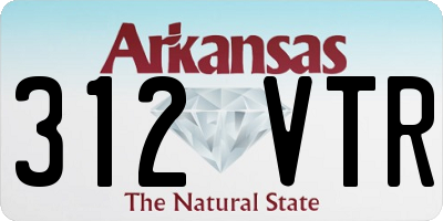 AR license plate 312VTR