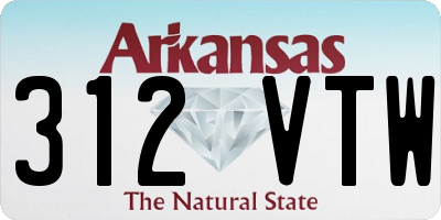 AR license plate 312VTW
