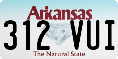 AR license plate 312VUI