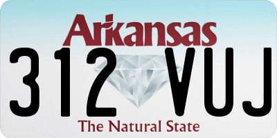 AR license plate 312VUJ