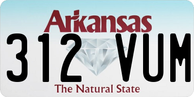 AR license plate 312VUM