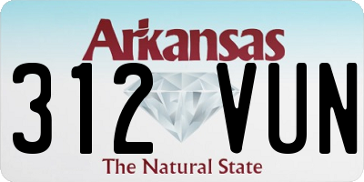 AR license plate 312VUN