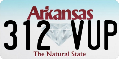 AR license plate 312VUP