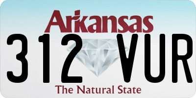AR license plate 312VUR