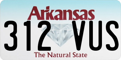 AR license plate 312VUS