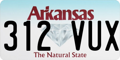 AR license plate 312VUX
