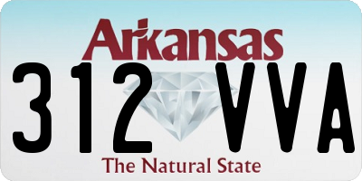 AR license plate 312VVA