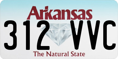 AR license plate 312VVC