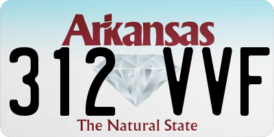 AR license plate 312VVF