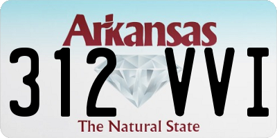 AR license plate 312VVI