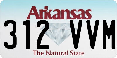 AR license plate 312VVM