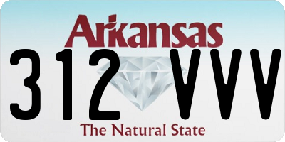 AR license plate 312VVV