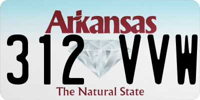 AR license plate 312VVW
