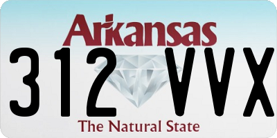 AR license plate 312VVX