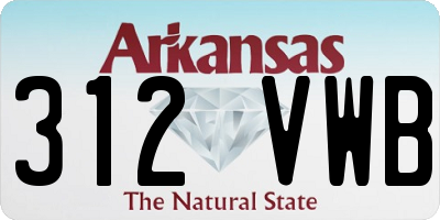 AR license plate 312VWB