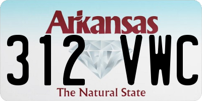 AR license plate 312VWC