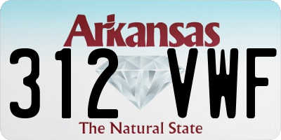 AR license plate 312VWF
