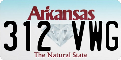 AR license plate 312VWG