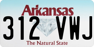 AR license plate 312VWJ