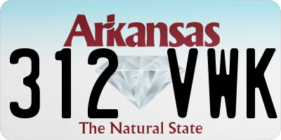AR license plate 312VWK